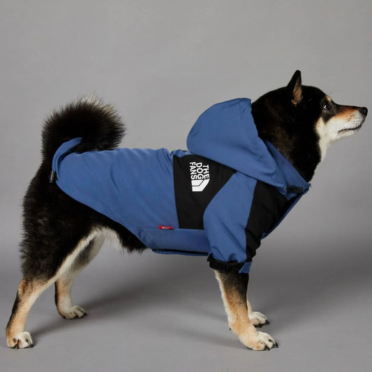 ArcticPro™ All-Weather Dog Parka — Deep Ocean Blue