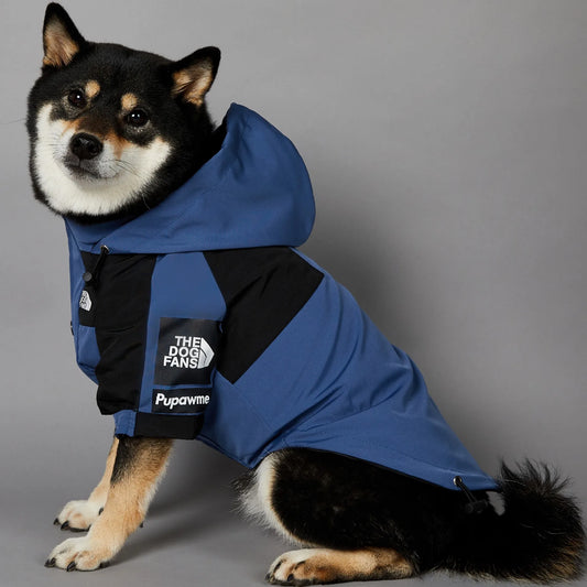 ArcticPro™ All-Weather Dog Parka — Deep Ocean Blue